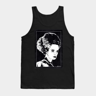 BRIDE OF FRANKENSTEIN (Black and White) Tank Top